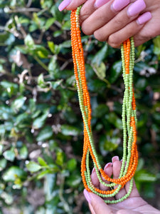 “Jungle Kisses” 🧡💚 Waist Beads