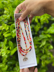 Red,Gold, & Black Waist Beads