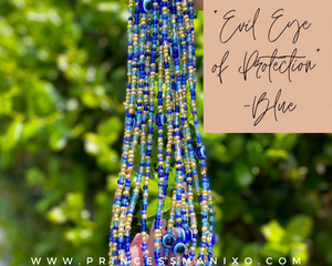 Evil Eye of Protection - Blue 🧿 Waist Beads